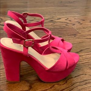 Bamboo platform heels